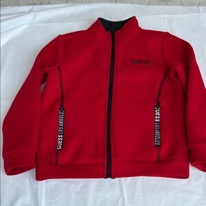 Guess Vibrant Red Jacket with Black Accents